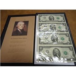 UNCUT SHEET OF 4-2003-A $2 FRN'S CRISP UNC IN