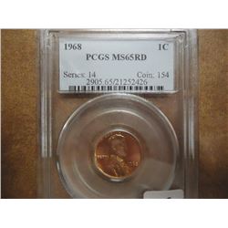 1968 LINCOLN CENT PCGS MS65RD