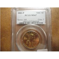 2003-P SACAGAWEA DOLLAR PCGS MS67