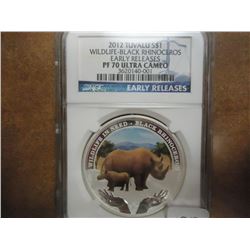 2012 TUVALU SILVER DOLLAR NGC PF70 ULTRA CAMEO
