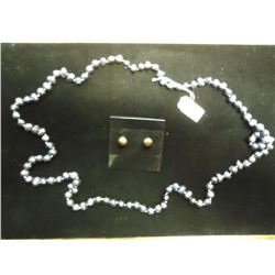 FRESH WATER PEARL NECKLACE & EARRING SET