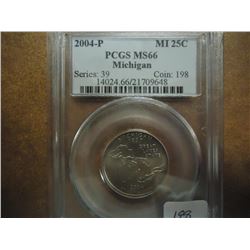 2004-P MICHIGAN QUARTER PCGS MS66