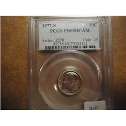 1977-S ROOSEVELT DIME PCGS PR69 DCAM