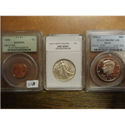 3 COIN SLAB ASSORTMENT SEE DESCRIPTION