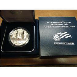 2010-W DIABLED VETERANS PROOF SILVER DOLLAR