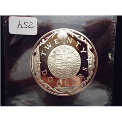 1985 BRITISH VIRGIN ISLANDS $20 SILVER PROOF