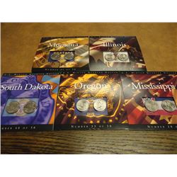 5 ASSORTED 50 STATE QUARTER P & D UNC SETS