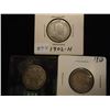 Image 1 : 1902-H,09 & 13 CANADA SILVER 25 CENTS