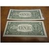 Image 2 : 2-2003-A $1 FRN'S LOW CONSECUTIVE SERIAL 'S UNC