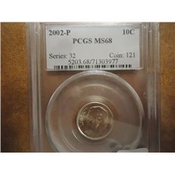 2002-P ROOSEVELT DIME PCGS MS68