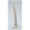Image 1 : An ivory elephant tusk thermometer, early 20th century, one side mounted with a thermometer and a...