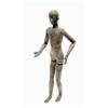 Image 1 : A 19th century Austrian carved pine lay figure stained and fully ball- jointed 1ft.1ins...