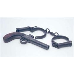 A George IV percussion pocket pistol, by Briggs of London, steel barrel and engraved chamber, and...