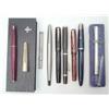 Image 1 : A "Cygnet style" (Mabie Todd & Co) in silver hall mark Chatelaine (boxed) and seven other pens/ p...