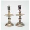 Image 1 : Two Dutch brass Heemskerk candlesticks, late 17th century, (minor damage & restoration) 8ins...