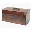 Image 1 : A mid 19th century mahogany tea caddy, of large proportions, (damages to reverse and lacking mixi...