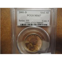 2001-D SACAGAWEA DOLLAR PCGS MS67