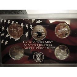 2004 SILVER US 50 STATE QUARTERS PROOF SET WITH BOX