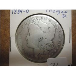 1884-O MORGAN SILVER DOLLAR