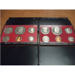 1975 & 1977 US PROOF SETS (WITH BOXES)