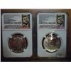 Image 1 : 2014 KENNEDY SILVER 50TH ANNIV. HIGH RELIEF SET 2014-P NGC PF69 ULTRA CAMEO AND 2014-D  NGC SP69