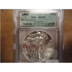 1988 AMERICAN SILVER EAGLE ICG MS69