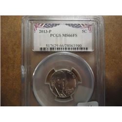 2013-P JEFFERSON NICKEL PCGS MS66FS