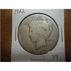 1922 PEACE SILVER DOLLAR