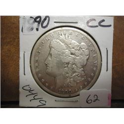 1890-CC MORGAN SILVER DOLLAR