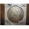 Image 1 : 1890-CC MORGAN SILVER DOLLAR
