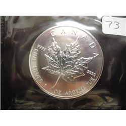 1992 CANADA SILVER $5 MAPLE LEAF UNC ORIGINAL ROYAL CANADIAN MINT PACKAGING