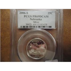 2006-S SILVER NEBRASKA QUARTER PCGS PR69 DCAM