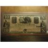 Image 1 : 1858 MECHANICS BANK AUGUSTA GEORGIA $10 OBSOLETE BANK NOTE, HAND SIGNED AND NUMBERED