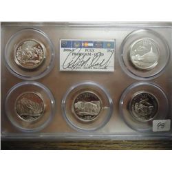 2006-S US 50 STATE QUARTERS PROOF SET PCGS PR69 DCAM, MULTI COIN HOLDER, SIGNED BY PHILIP N . DIEHL,
