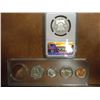 Image 2 : 1956 US COIN SET SEE DESCRIPTION 1956 TYPE 2 FRANKLIN HALF DOLLAR NGC PF66 AND 1956-D LINCOLN CENT, 