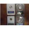Image 2 : LOT OF 4 SLABBED ROOSEVELT DIMES SEE DESCRIPTION 1962 SILVER NGC SAMPLE SLAB, 1964-D SILVER PCGS MS6