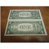 Image 2 : 1935-F & 1957-D $1 SILVER CERTIFICATES 1957 IS CRISP UNC