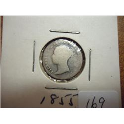 1855 GREAT BRITAIN SILVER 4 PENCE