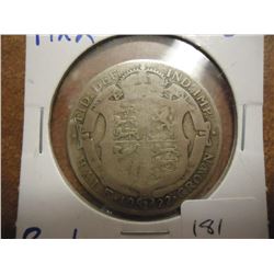 1922 GREAT BRITAIN SILVER HALF CROWN .2273 OZ. ASW