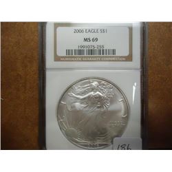 2006 AMERICAN SILVER EAGLE NGC MS69