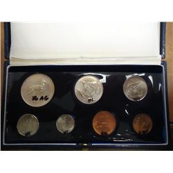 1965 SOUTH AFRICA 7 COIN PROOF SET RAND COIN IS SILVER, ORIGINAL MINT PACKAGING