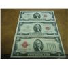 Image 1 : 1928-G,53 & 63 RED SEAL $2 US NOTES