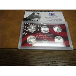 2007 SILVER US 50 STATE QUARTERS PROOF SET WITH BOX