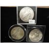 Image 2 : 1922-S, 1926-D & 1934-D PEACE SILVER DOLLARS 1922 HAS GREAT BLUE TONING ON OBV.