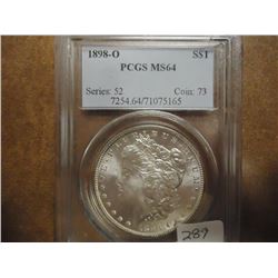1898-O MORGAN SILVER DOLLAR PCGS MS64