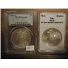 Image 1 : 2 SLABBED MORGAN SILVER DOLLARS SEE DESCRIPTION 1884-S PCGS GENUINE AND 1886 WTF MS64