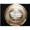 Image 2 : CASINO $10 SILVER TOKEN (UNC) CHIP-INS ISLAND RESORT, PLASTIC CAPSULE IS BROKE