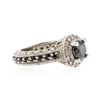 Image 2 : 14KT White Gold 1.35 ctw Black Diamond Ring