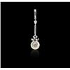 Image 2 : 18KT White Gold Pearl and Diamond Pendant