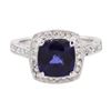 Image 1 : 14KT White Gold 3.13 ctw Sapphire and Diamond Ring